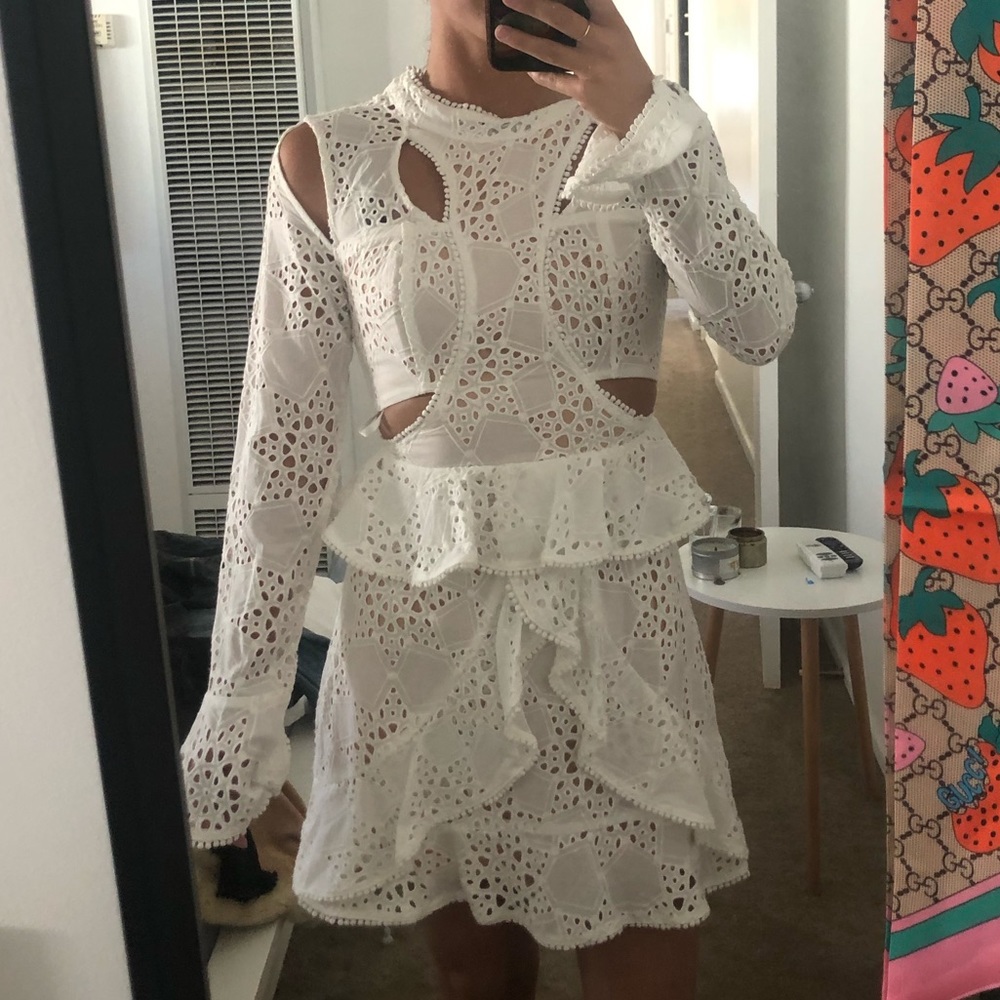 White lace dress